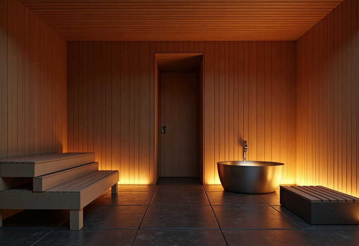 Sauna and cold plunge recovery room