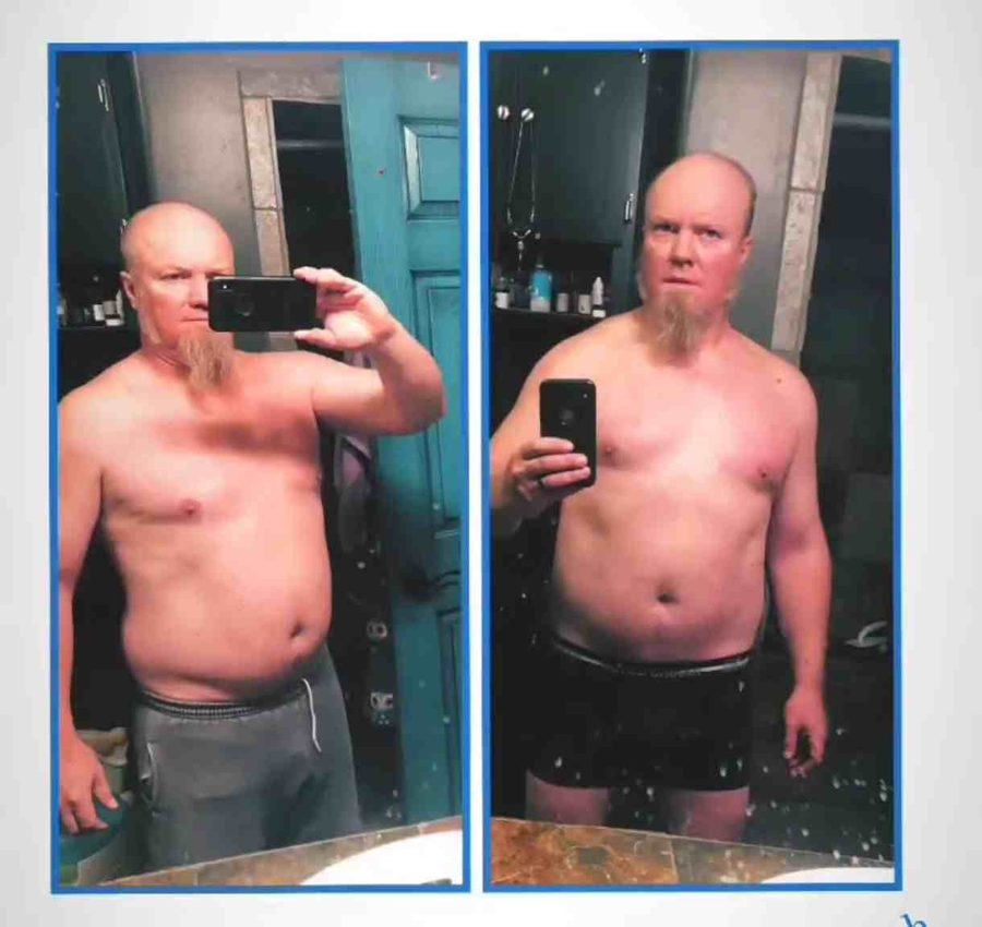 Client before and after — 8 weeks